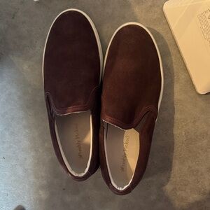 Freshly Picked Women's Dark Maroon Suede Slip-On Flats